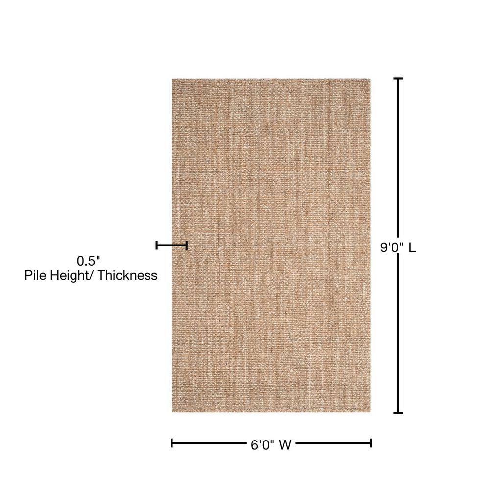 Natural Jute 6' x 9' Handwoven Area Rug
