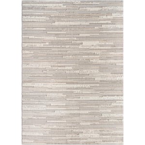 Maguire Taupe Abstract 7 ft. x 9 ft. Indoor Area Rug