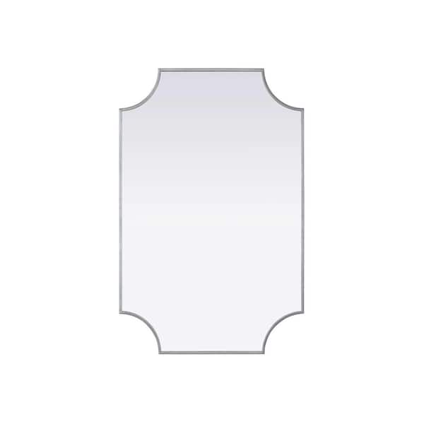 Black 24 in. W x 42 in. H Rectangle Wall Mirror