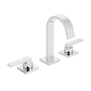 Lura 8 in. Widespread 2-Handle Bathroom Faucet with Push-Pop Drain Assembly in Polished Chrome