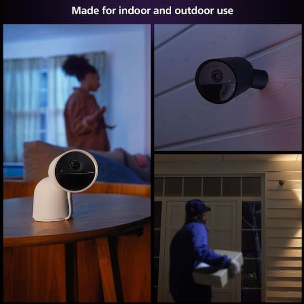Wired Plug-in Security Camera White (1-Pack)