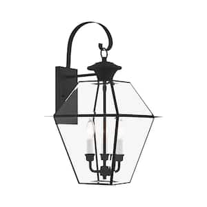 Westover 3 Light Black Outdoor Wall Sconce