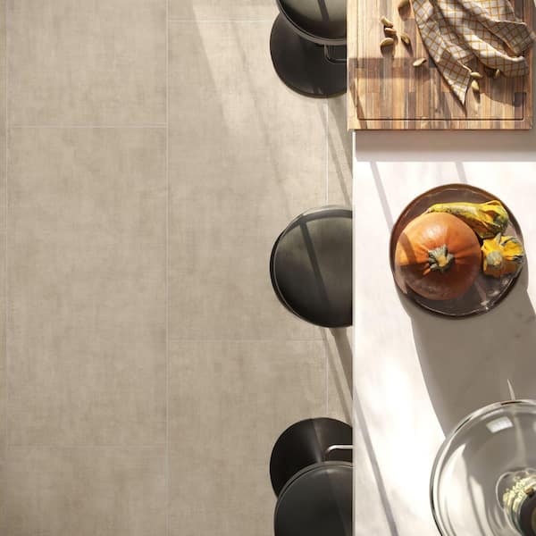 Unico Sand 24 in. x 48 in. Concrete Look Porcelain Floor and Wall Tile (15.50 sq. ft. /Case)
