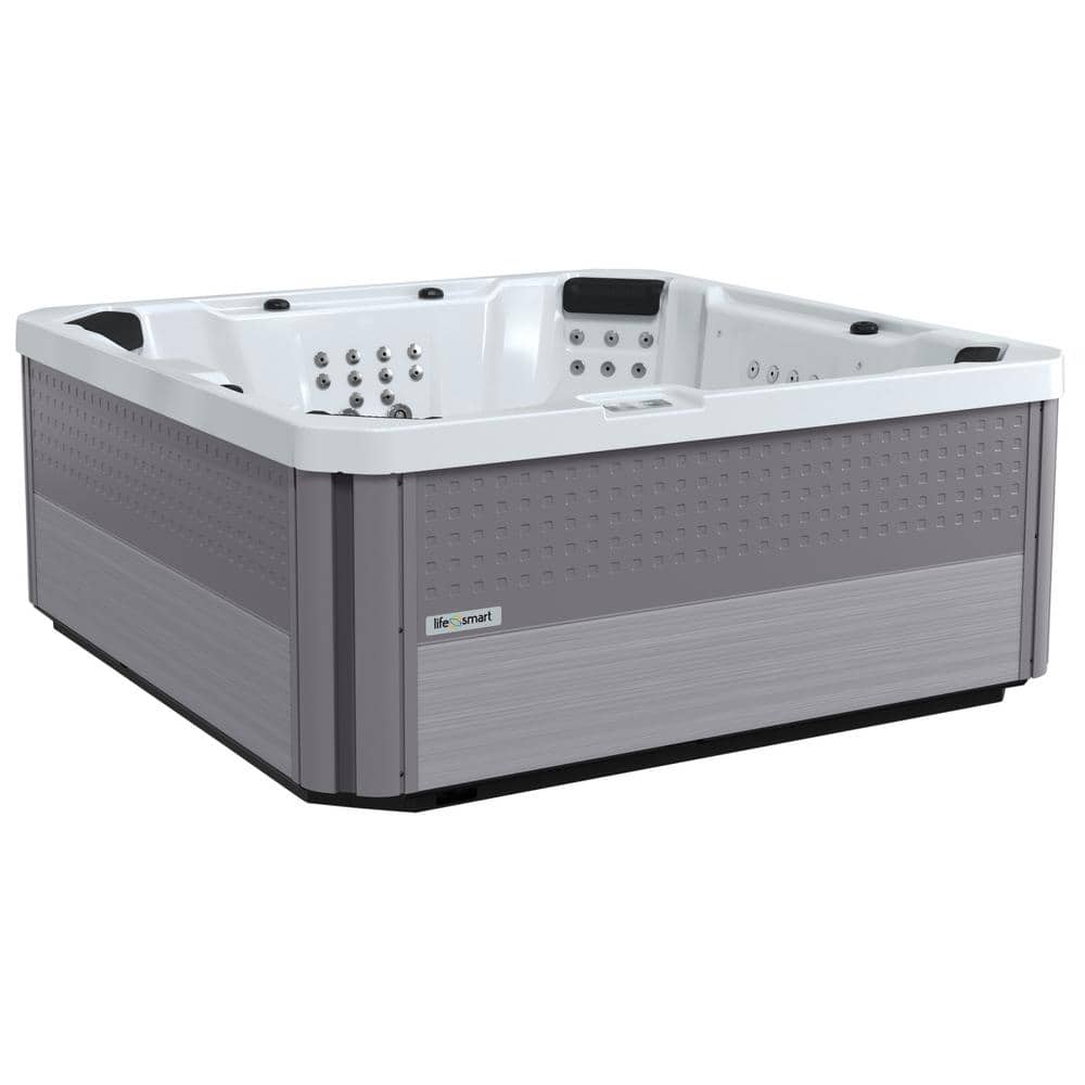 Lifesmart Palmetto 7-Person 72-Jet 230V Acrylic Hot Tub with Open Seating -  411446307600
