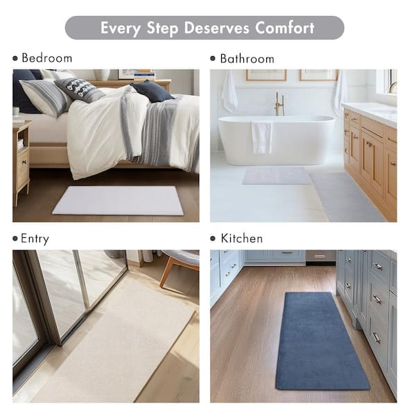 MADISON PARK Signature Marshmallow Grey 20 in. x 24 in. Contour