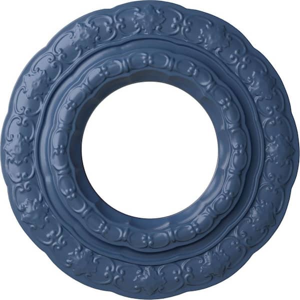 Ekena Millwork 1" x 15-3/8" x 15-3/8" Polyurethane Lisbon Ceiling Medallion, Hand-Painted Americana