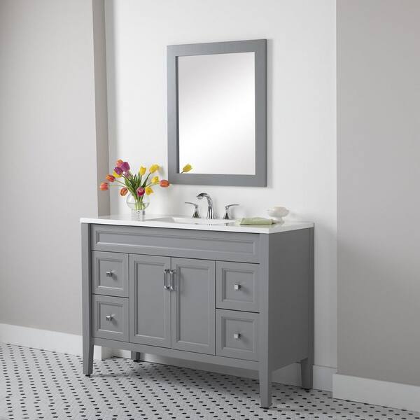Sterling 49 in. Vanity with Carrara Marble Top Sterling 49 in. Vanity with Carrara Marble Top