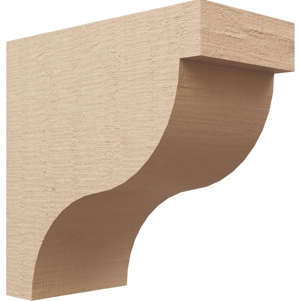 Ekena Millwork 8-in. x 16-in. x 16-in. Series 1 Classic Garner Rough Cedar Woodgrain Timberthane Polyurethane Corbel, Primed Tan
