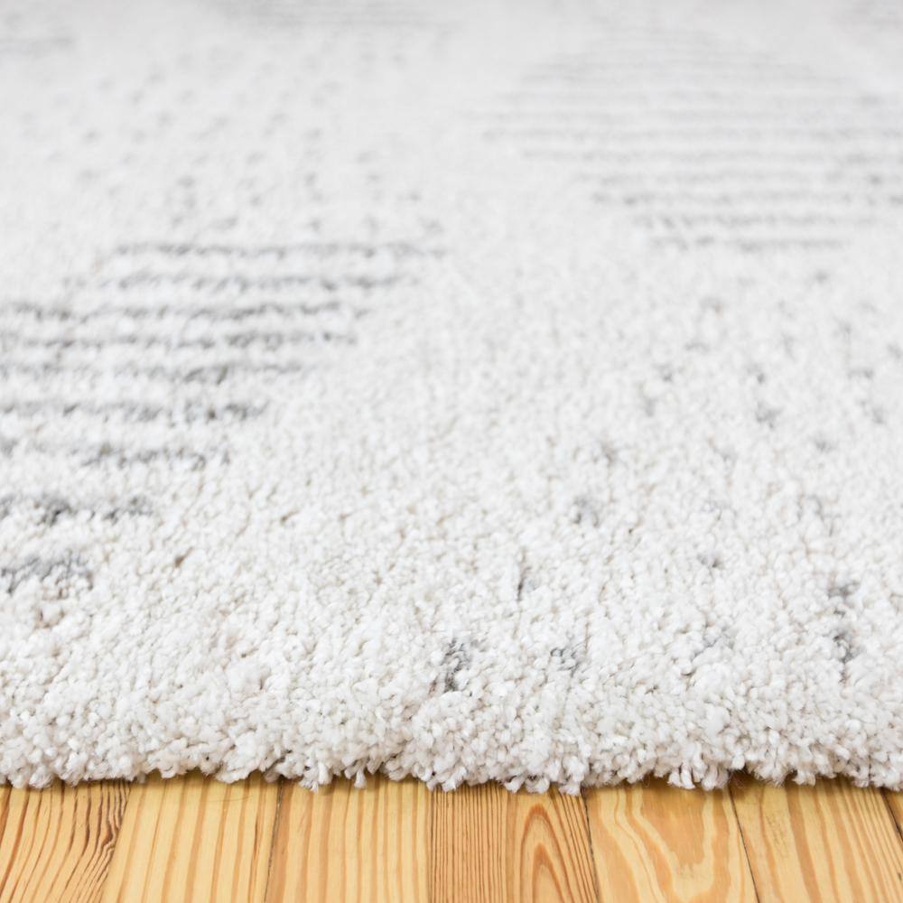 Gray Synthetic Shag Rectangular Kids' Rug 5' x 7'