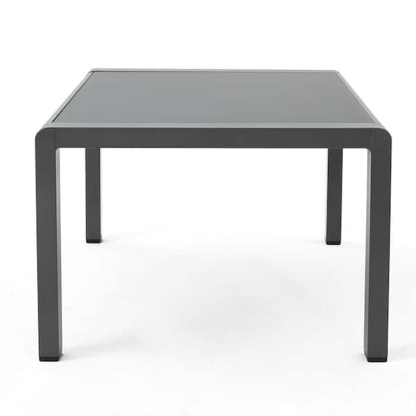 Cape Coral Gray Aluminum Outdoor Patio Coffee Table