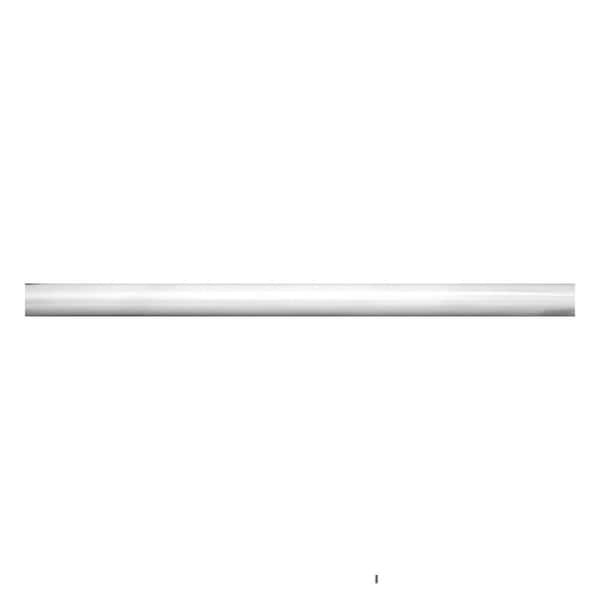 Apollo Tile Grandis 0.6 in. x 12 in. White Marble Polished Pencil Liner Tile Trim (0.5 sq. ft./case) (10-pack)