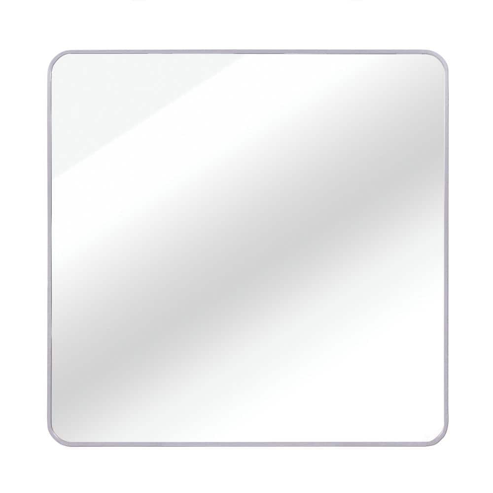 36 in. W x 36 in. H Square Framed Wall Bathroom Vanity Mirror in Silver price history on PriceWatchPro