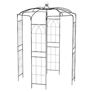 113 in. x 81 in. Birdcage Shape Arbor with Hanging Hook French Style Wedding