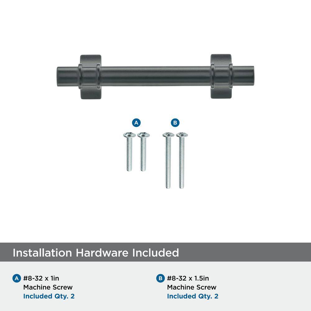 Matte Black Modern Industrial Bar Cabinet Pull