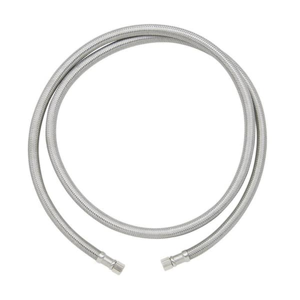 Plumbshop 1/4 in. Compression x 1/4 in. Compression x 60 in. Length Braided Stainless Steel Ice Maker Connector