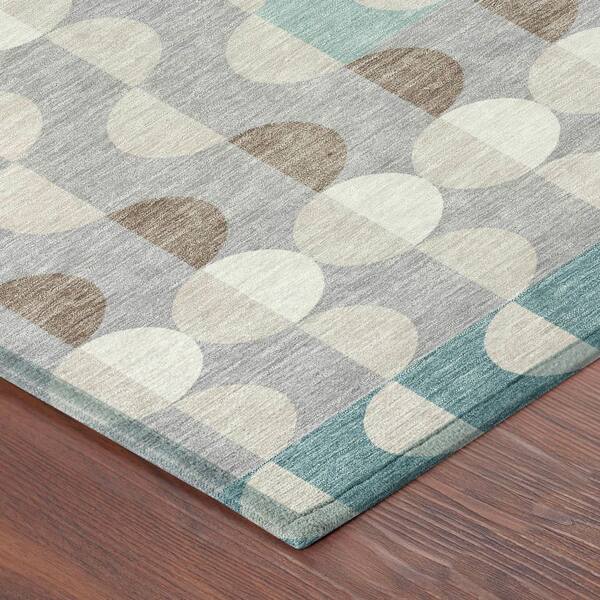 Chantille Machine Washable Indoor/Outdoor Abstract ACN2816 Teal 10 ft. x 14 ft. Area Rug