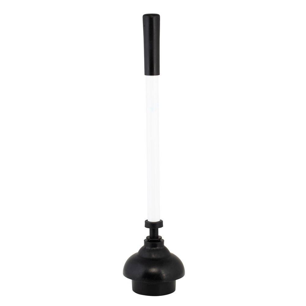 White Steel 2-in-1 Toilet Brush and Plunger Set with Holder
