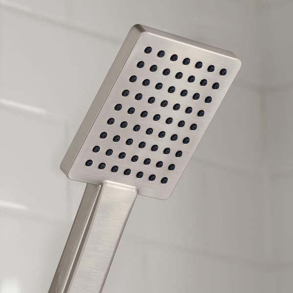 AquaRain Hotel Spa Dual Showerhead Filter with Stainless Steel Slide Bar