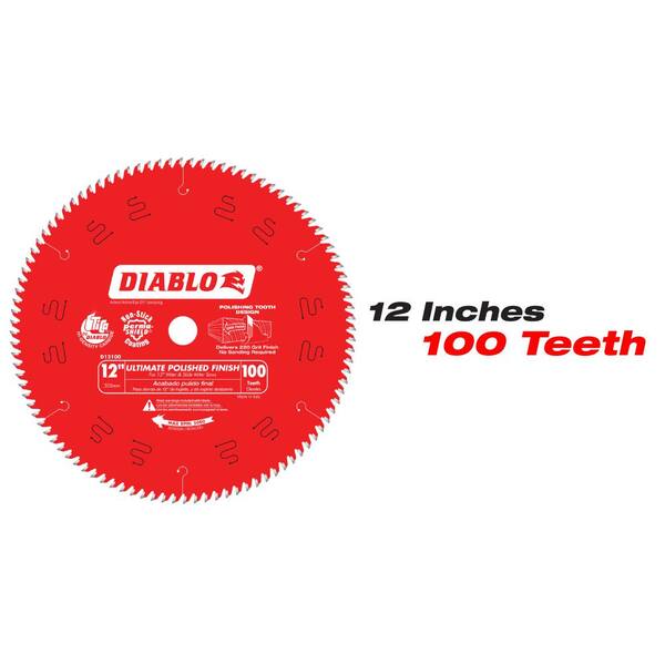 DIABLO 12 in. x 60-Tooth Combination Saw Blade and 12 in. x DIABLO 12 in. x 60-Tooth Combination Saw Blade and 12 in. x