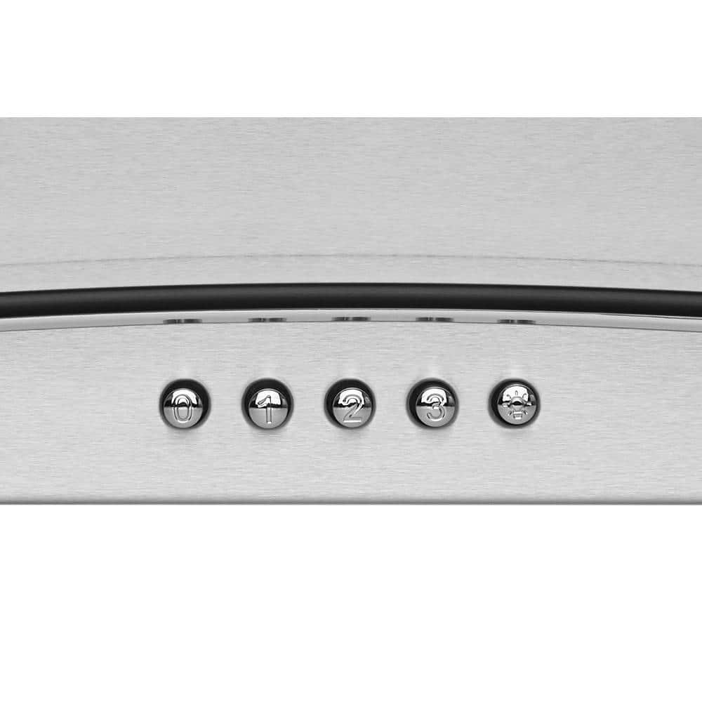 30" Stainless Steel Convertible Wall Mount Range Hood with Charcoal Filter