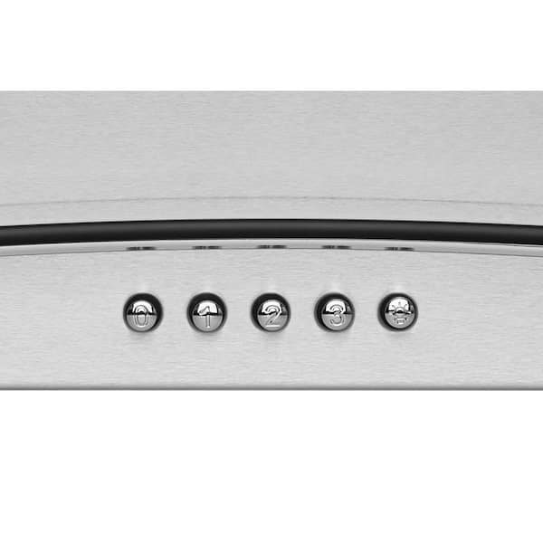 Hauslane Chef 30-in 350-CFM Convertible Stainless Steel Wall-Mounted Range Hood | WM-600SS-30