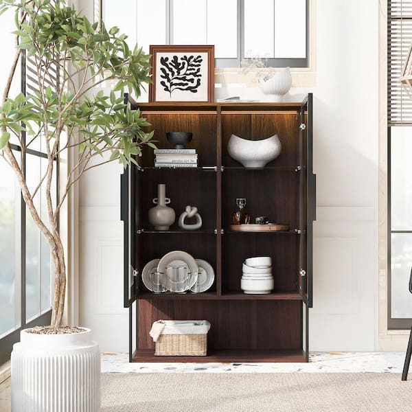 HODEDAH China Beech Cabinet with Microwave Shelf HIK92 BEECH - The