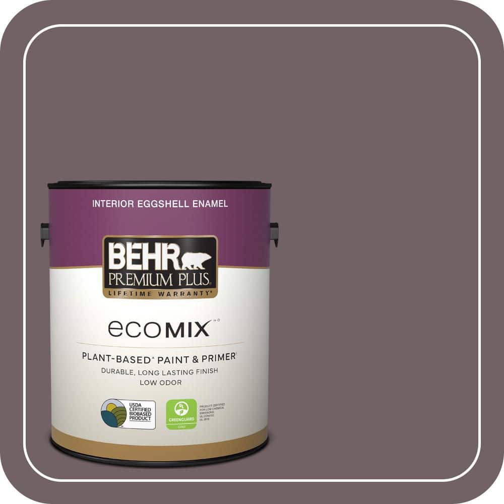 1 gal. #N110-6 Dignified Purple Eggshell Enamel EcoMix Plant-Based Interior Paint & Primer price history on PriceWatchPro