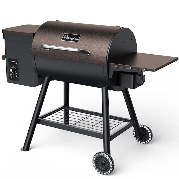 KingChii 456 sq. in. Wood Pellet Grill and Smoker BBQ with PID Auto Temperature Control in Bronze