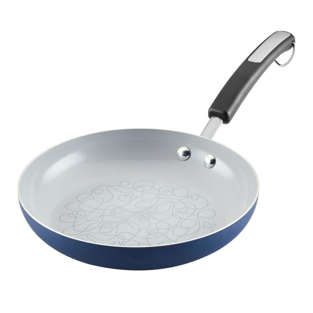 Disney Bon Voyage 11 in. Aluminum Ceramic Nonstick Frying Pan in Red