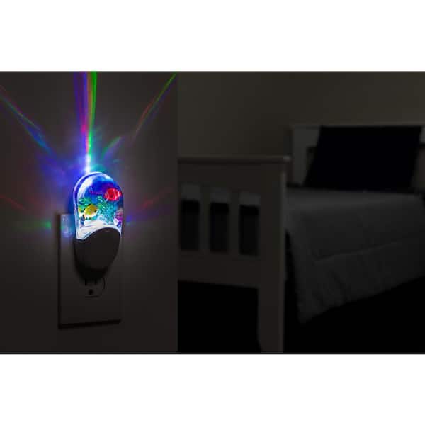 0.5-Watt Aqualites Color-Changing Integrated LED Plug In Tropical Fish Night Light