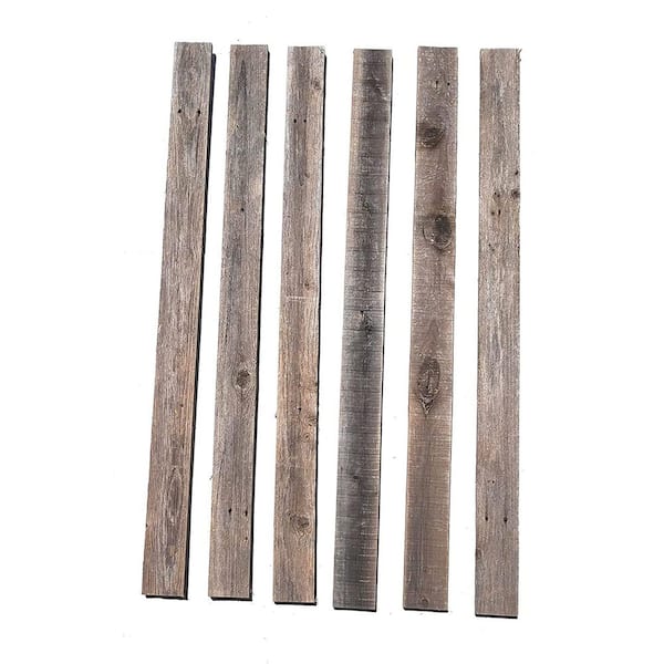 Angel Sar 3.5 in. x 34 in. Wood Rectangular Accent Paneling Board Siding for Home Walls and 8 Square Feet