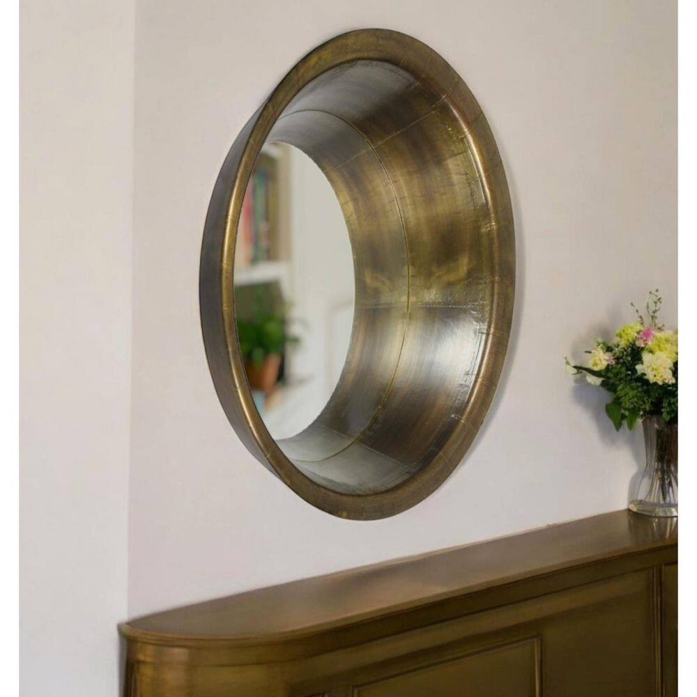 "21"" Brass Round Metal Framed Accent Mirror" price history on PriceWatchPro