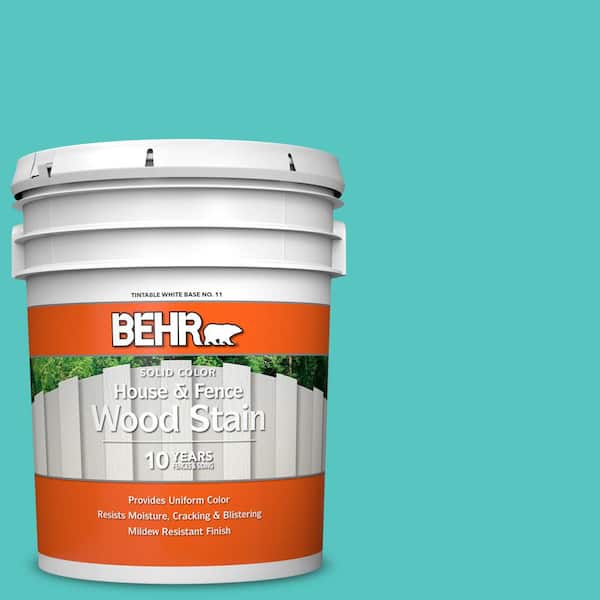 5 gal. #490B-4 Sea Life Solid Color House and Fence Exterior Wood Stain