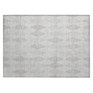 Chantille ACN561 Ivory 1 ft. 8 in. x 2 ft. 6 in. Machine Washable Indoor/Outdoor Geometric Area Rug