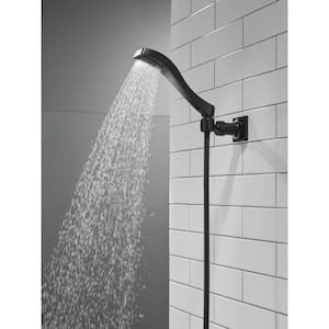 1-Spray Wall Mount Handheld Shower Head 1.75 GPM in Matte Black