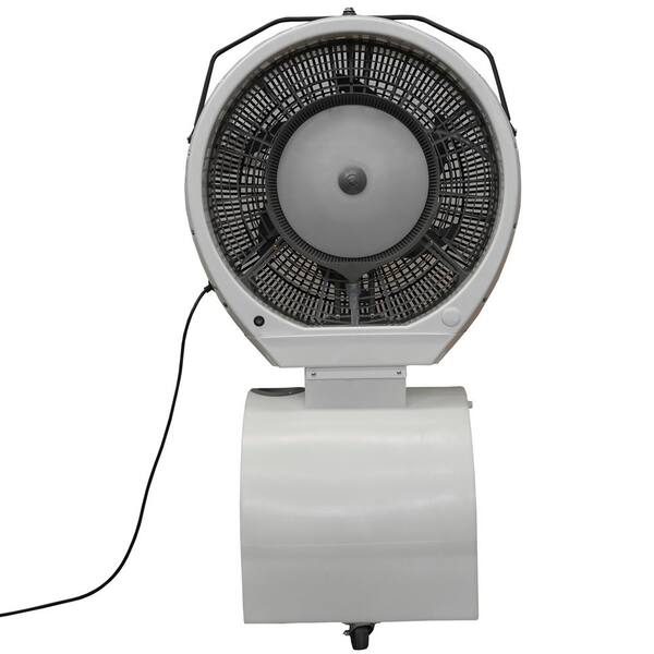 Unbranded Cyclone 23 in. Reservoir Misting Fan 18 Gal. with UV Light in White, Cools 800 sq. ft.