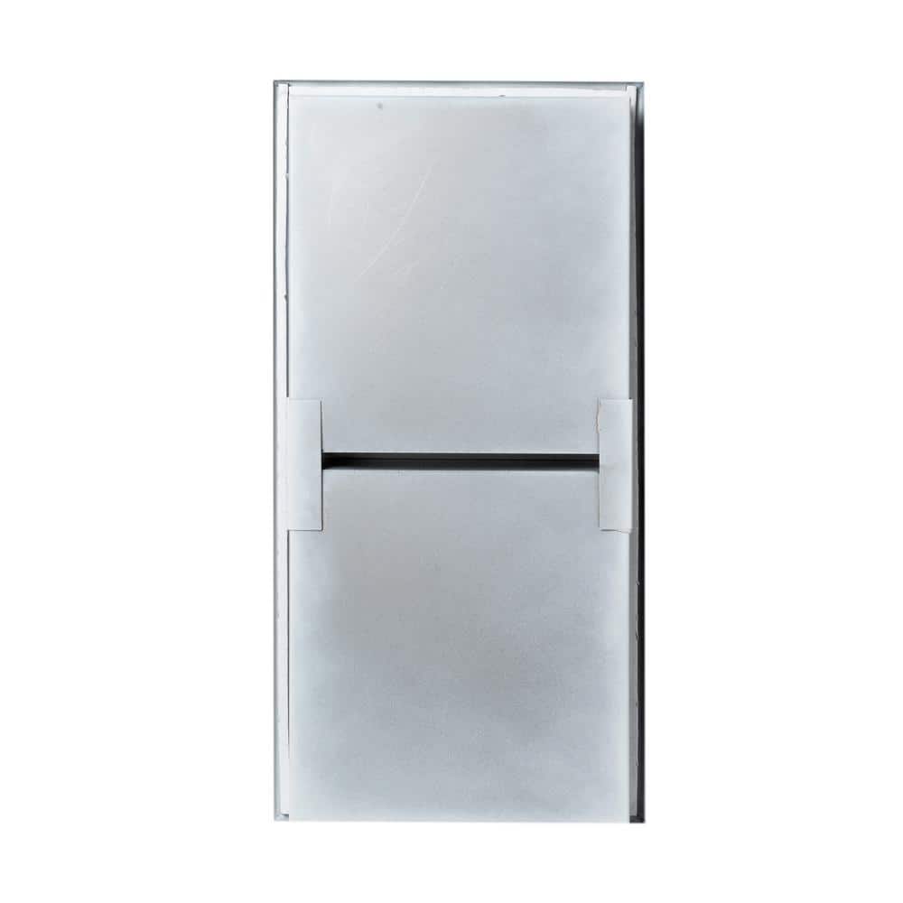 Matte White Stainless Steel Double Shelf Shower Niche