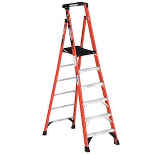 6 ft. Fiberglass Podium Step Ladder ( 12 ft. Reach Height) with 300 lbs. Load Capacity Type IA Duty Rating
