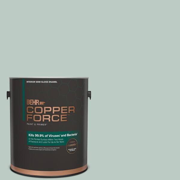 COPPER FORCE 1 gal. #HDC-CL-23 Soothing Spring Semi-Gloss Enamel Virucidal and Antibacterial Interior Paint & Primer