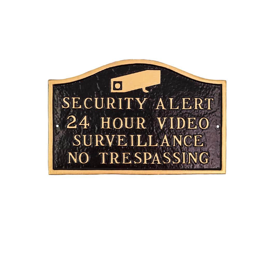 Security Alert Standard Statement Plaque - Black/Gold price history on PriceWatchPro