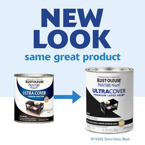 32 oz. Ultra Cover Semi-Gloss Black General Purpose Paint