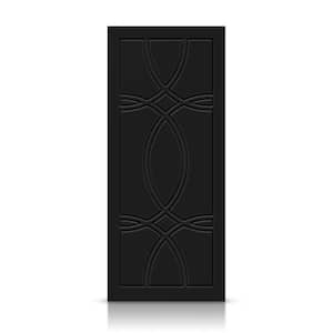 36 in. x 80 in. Hollow Core Black Stained Composite MDF Interior Door Slab