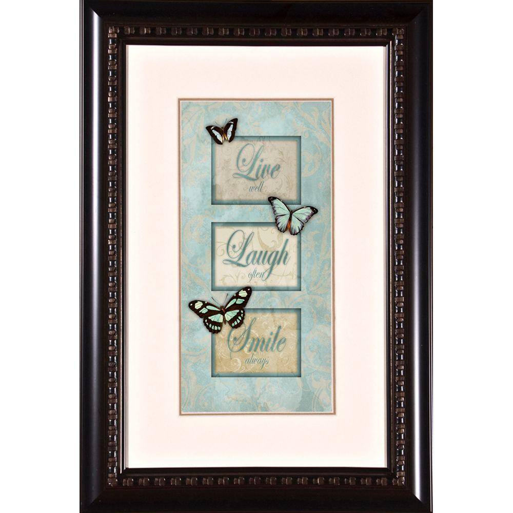 13 in. x 19 in. Listen Pray Love B Framed Wall Art