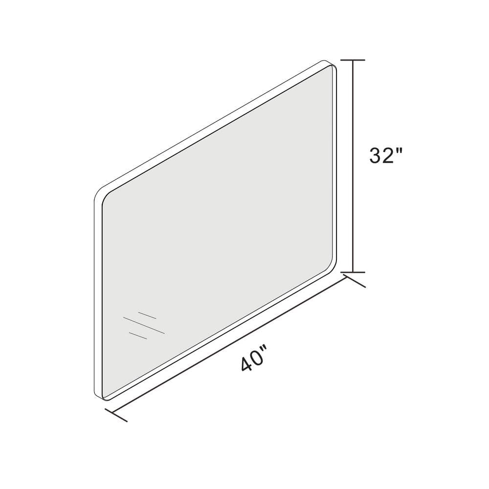 Klajowp 40 in. W x 32 in. H Large Rectangular Framed Wall Mounted ...