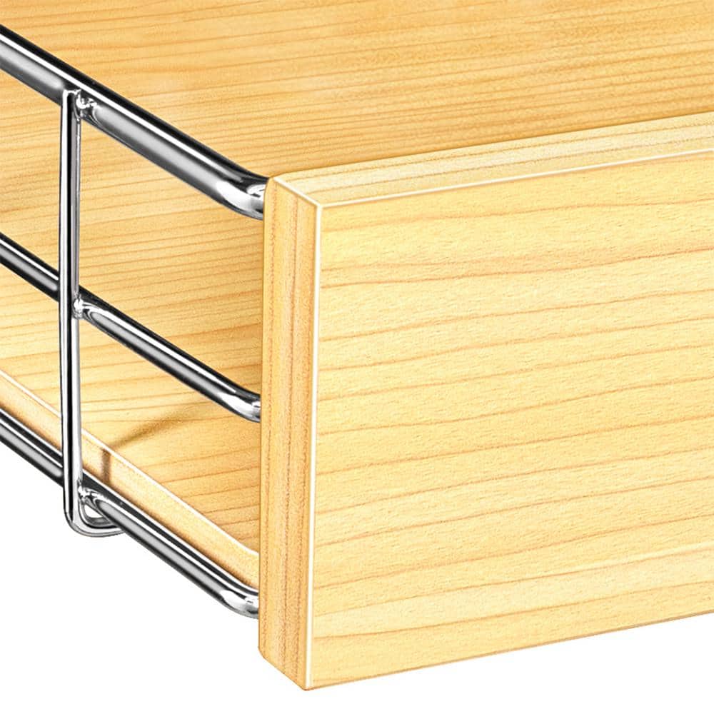 Professional 21" Wood and Chrome Pull Out Cabinet Organizer