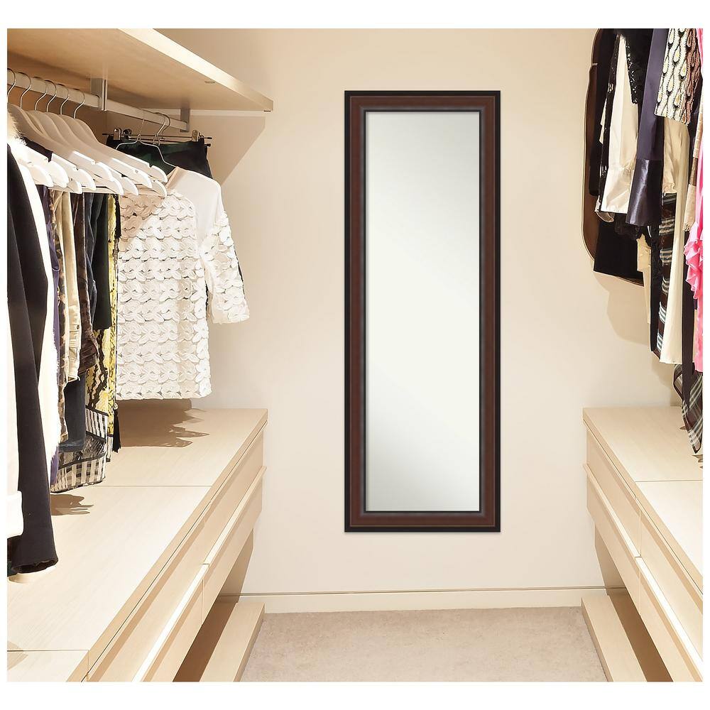 Harvard Walnut Full Length Rectangular Wood Mirror
