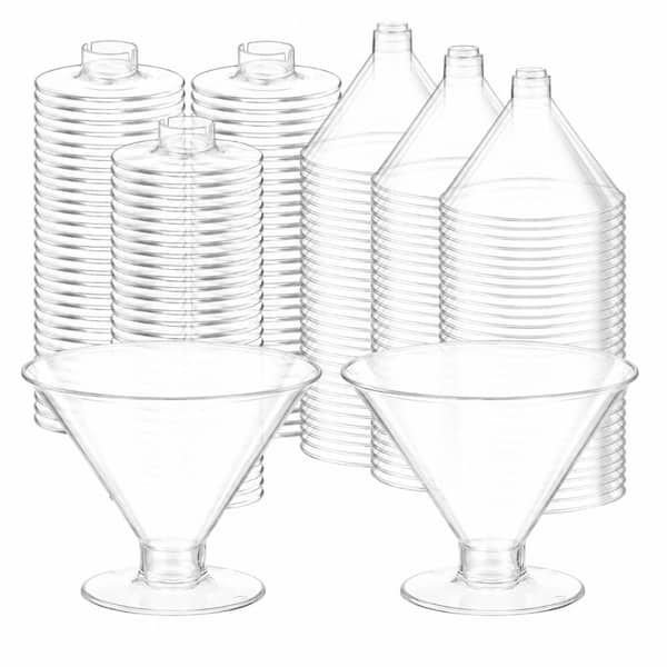 5 oz. Clear Hard Plastic Disposable Stemmed Cocktail Martini Cup Bulk Value Pack (90-Count Plus 10)