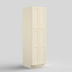 24 in. W x 24 in. D x 96 in. H in Antique White Plywood Ready to Assemble Floor Wall Pantry Kitchen Cabinet