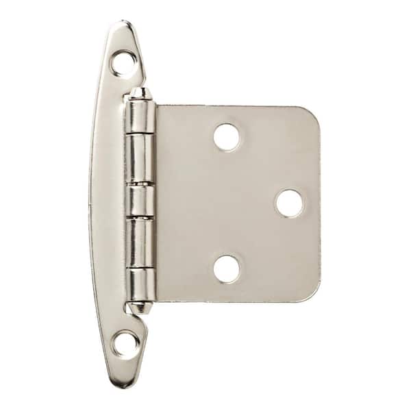 Liberty Satin Nickel Overlay Cabinet Hinge without Spring (1-Pair)
