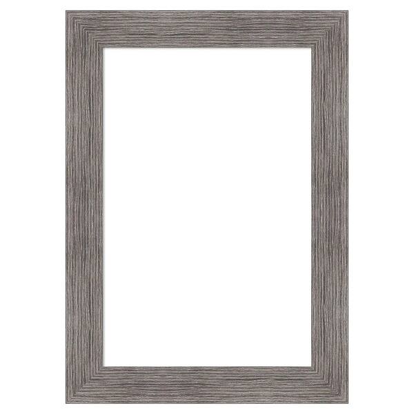 Amanti Art Pinstripe Plank Grey Narrow 15 in. x 21 in. Polystyrene Framed Dry Erase Magnetic Memo Board